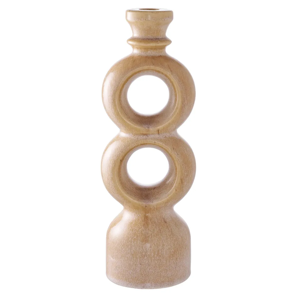 Kerzenhalter-Set „Anello Duo“ – Keramik in Braun