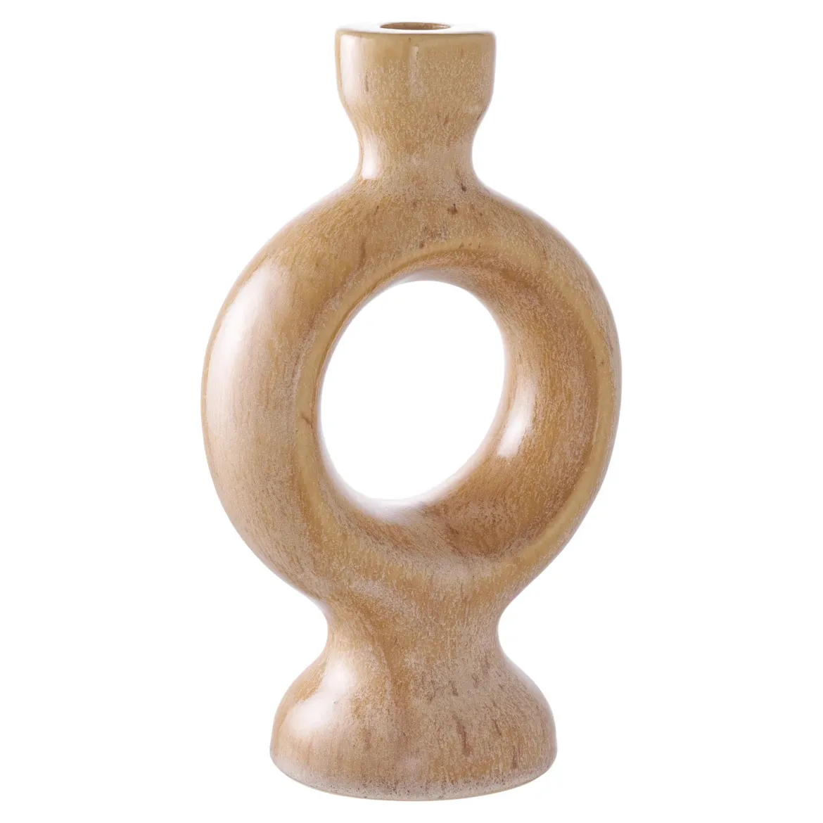 Kerzenhalter-Set „Anello Duo“ – Keramik in Braun