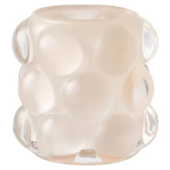 Kerzenhalter-Set „Bolla Duo“ – Glas in Beige & Grün (2er-Set)