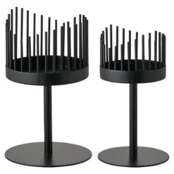 Kerzenhalter-Set „Cavallo Duo“ – Stahl in Schwarz