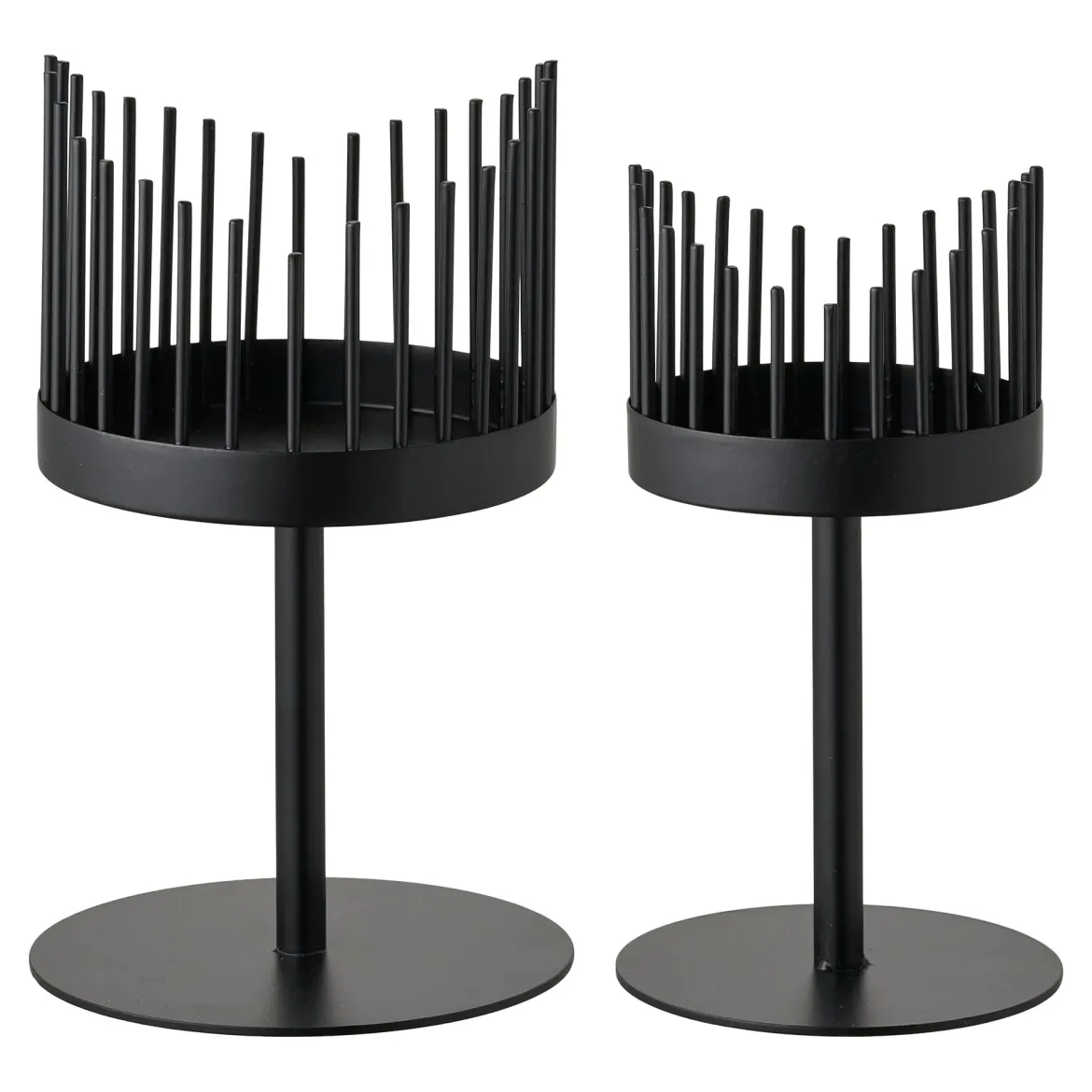 Kerzenhalter-Set „Cavallo Duo“ – Stahl in Schwarz