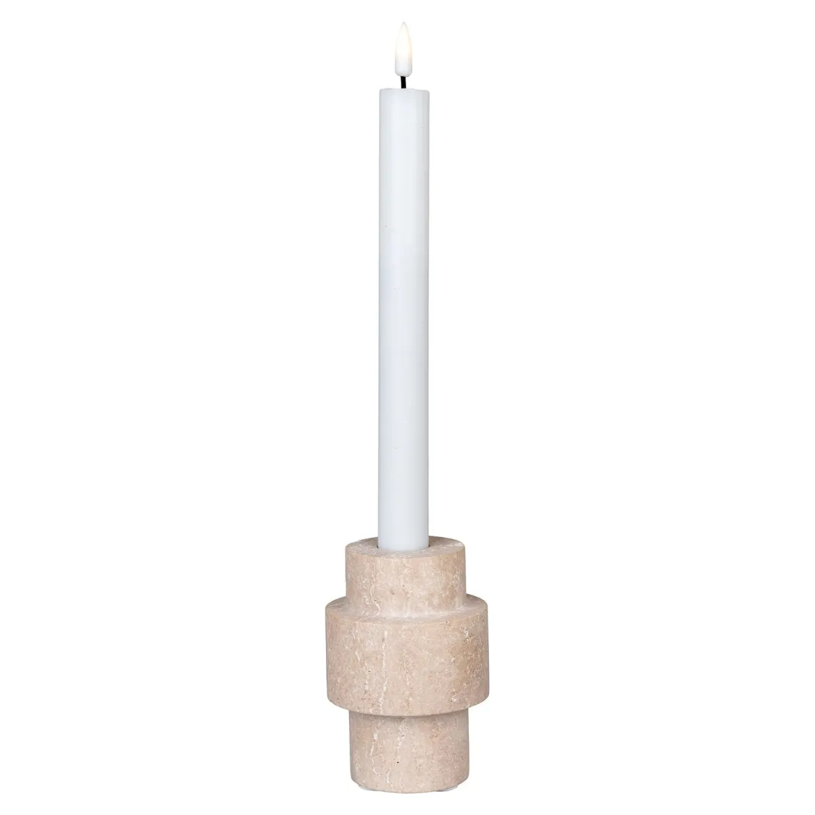 Kerzenhalter-Set "Traverno Duo" – Naturstein-Design aus Travertin