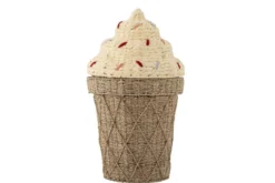 Kinder-Aufbewahrungskorb „Scoopy“ mit Deckel – Naturmaterial aus Wasserhyazinthe