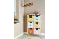 Kinder-Bücherregal „Linus“ mit Schubladen – Buntes Design
