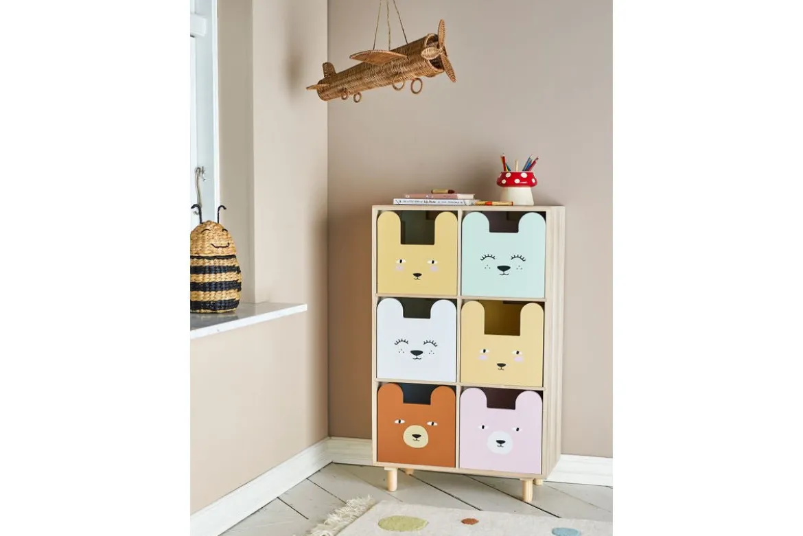 Kinder-Bücherregal „Linus“ mit Schubladen – Buntes Design