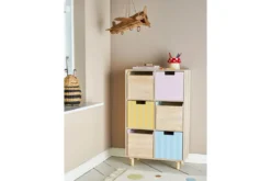 Kinder-Bücherregal „Linus“ mit Schubladen – Buntes Design