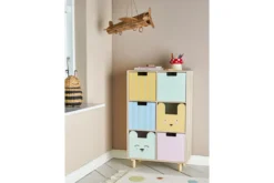 Kinder-Bücherregal „Linus“ mit Schubladen – Buntes Design