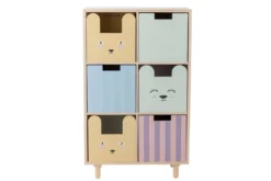 Kinder-Bücherregal „Linus“ mit Schubladen – Buntes Design