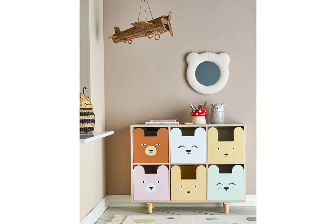 Kinder-Bücherregal „Linus“ mit Schubladen – Buntes Design
