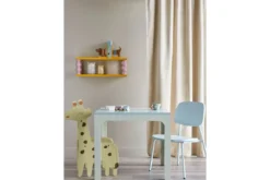 Kinder Beistelltisch Luana - Klappbarer Tisch in Grau-Beige mit lackierter Oberfläche