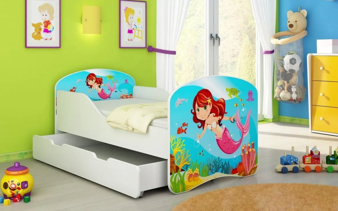 Kinderbett Luna mit Stauraum und verschiedenen Motiven