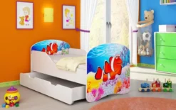 Kinderbett Luna mit Stauraum und verschiedenen Motiven