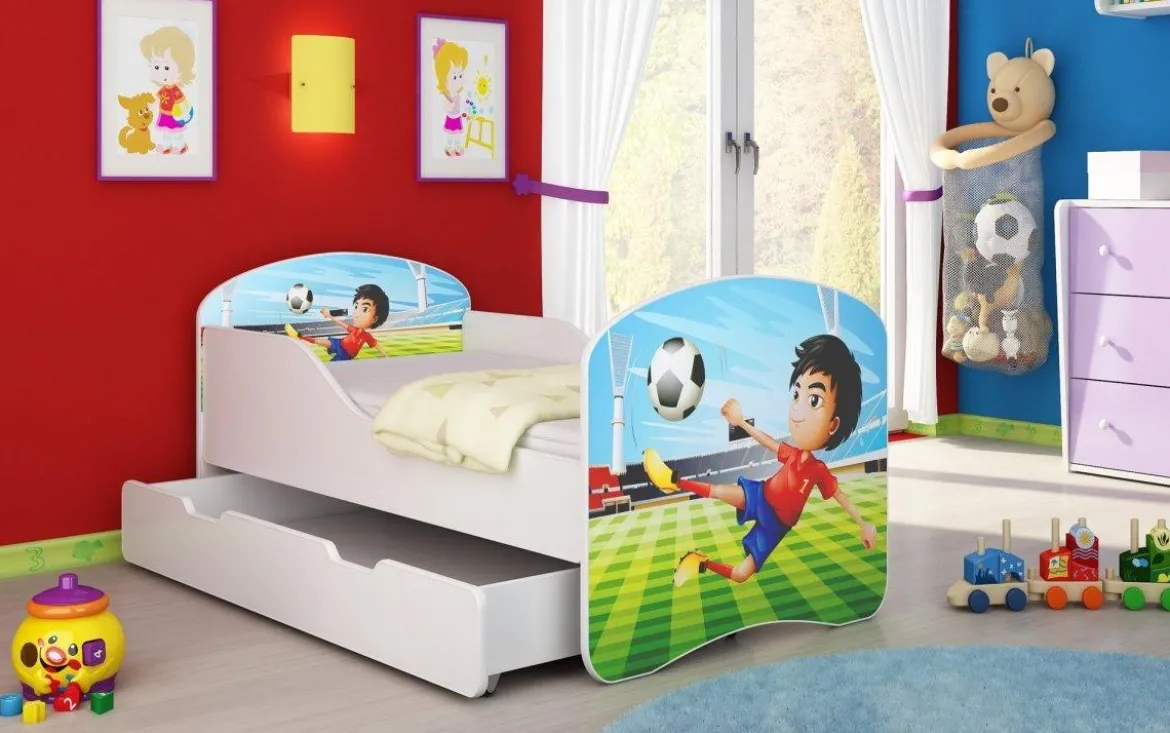 Kinderbett Luna mit Stauraum und verschiedenen Motiven