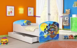 Kinderbett Luna mit Stauraum und verschiedenen Motiven