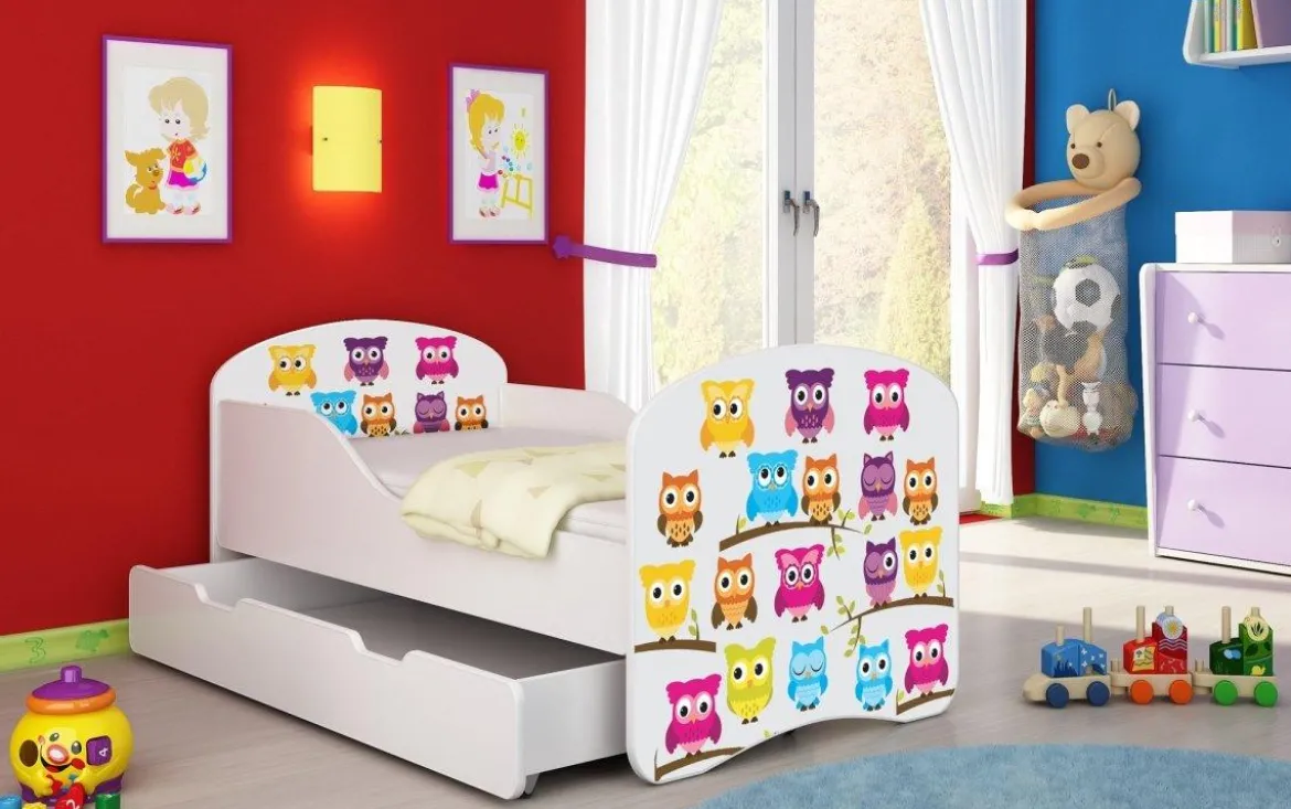 Kinderbett Luna mit Stauraum und verschiedenen Motiven