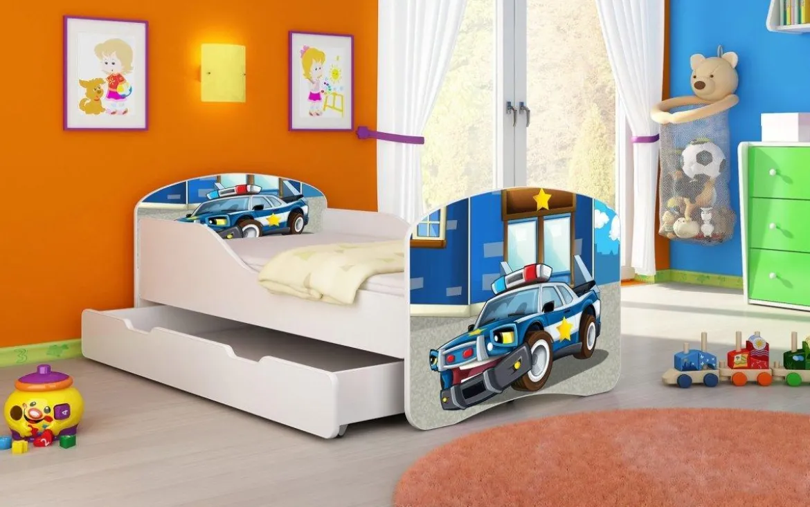 Kinderbett Luna mit Stauraum und verschiedenen Motiven