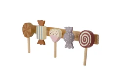 Kinder-Garderobe Haily – aus Kiefernholz mit Bonbon-Design