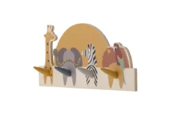 Kinder-Garderobe Marlin - Wandgarderobe mit Tiermotiven & 4 Haken