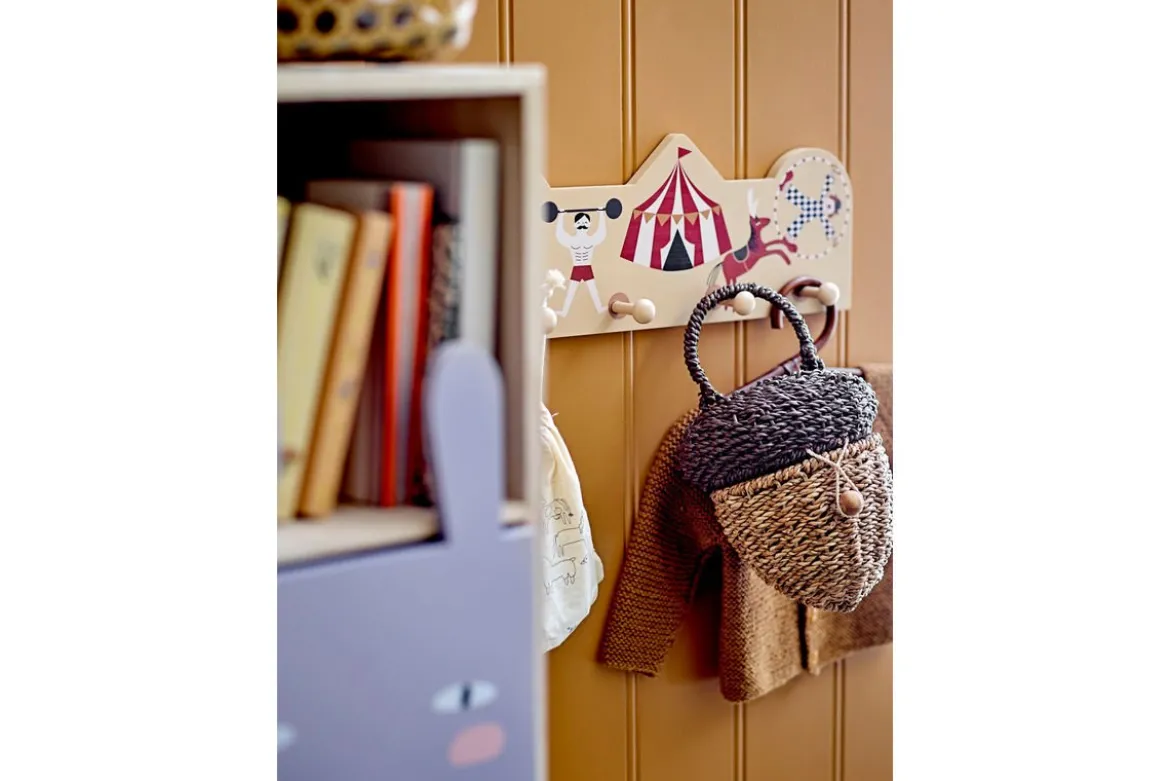 Kinder-Garderobe Naomi - bunte Wandgarderobe mit Zirkusmotiv für Kinderzimmer