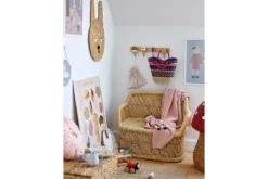 Kinder Garderobe Vika – in Holzoptik mit Eistüten-Motiv