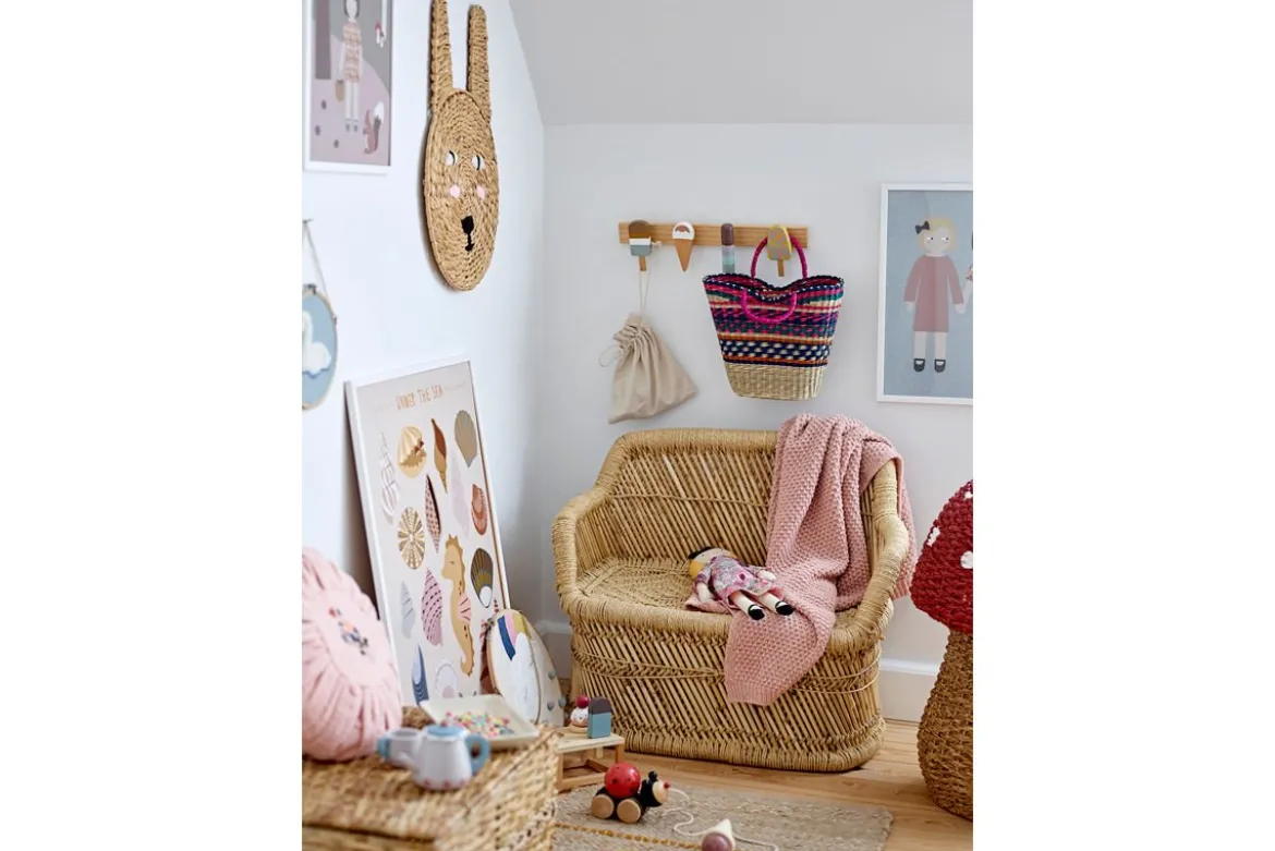 Kinder Garderobe Vika – in Holzoptik mit Eistüten-Motiv