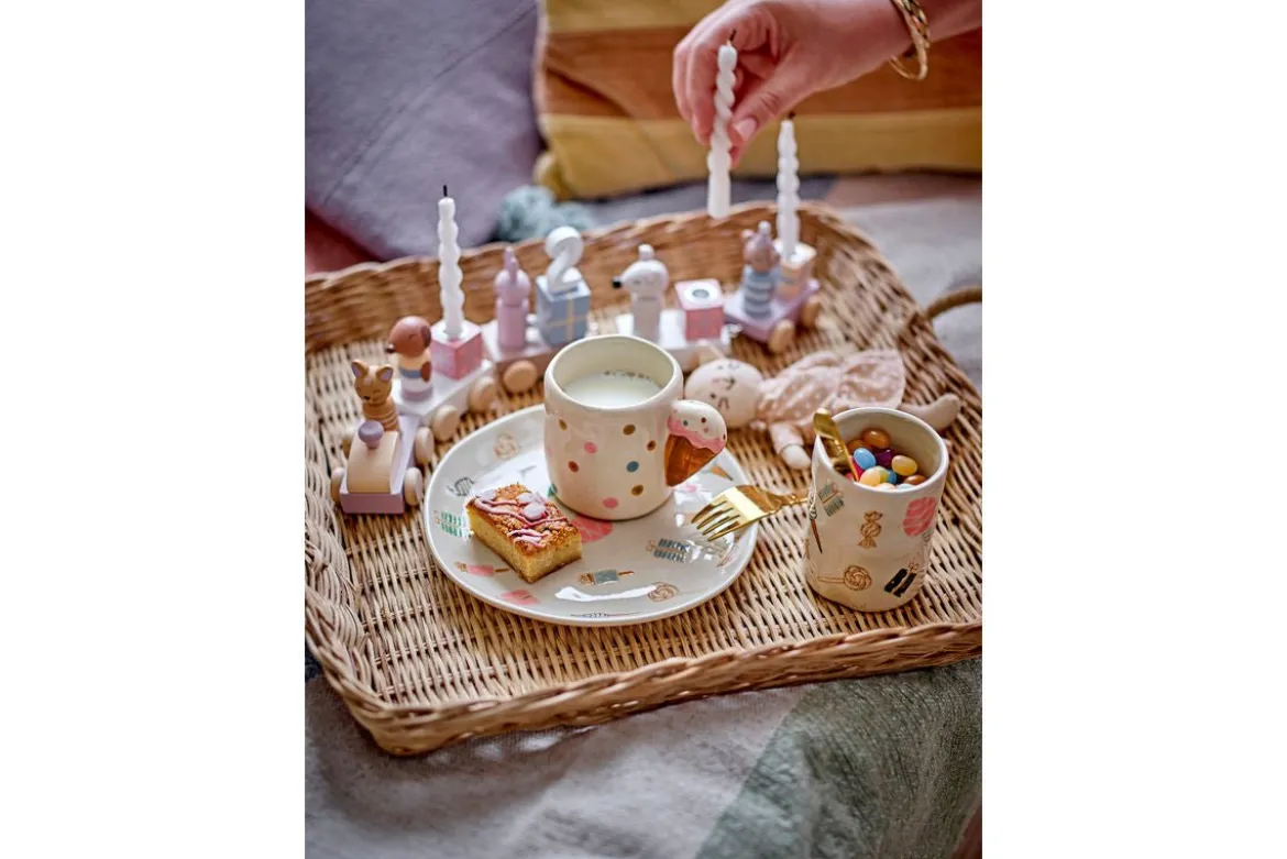 Kinder-Geschirr-Set „Party Pop“ – Buntes Steingut (3-teilig)