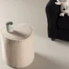 Kinderhocker Luma – Herzförmiger Hocker in Beige
