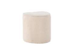 Kinderhocker Luma – Herzförmiger Hocker in Beige