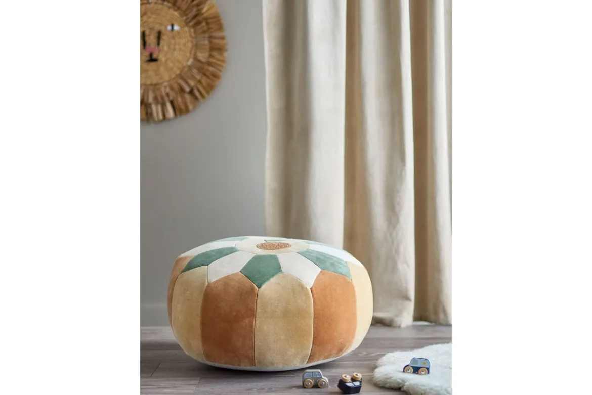 Kinder-Pouf „Olli“ – Baumwolle in warmen Naturtönen