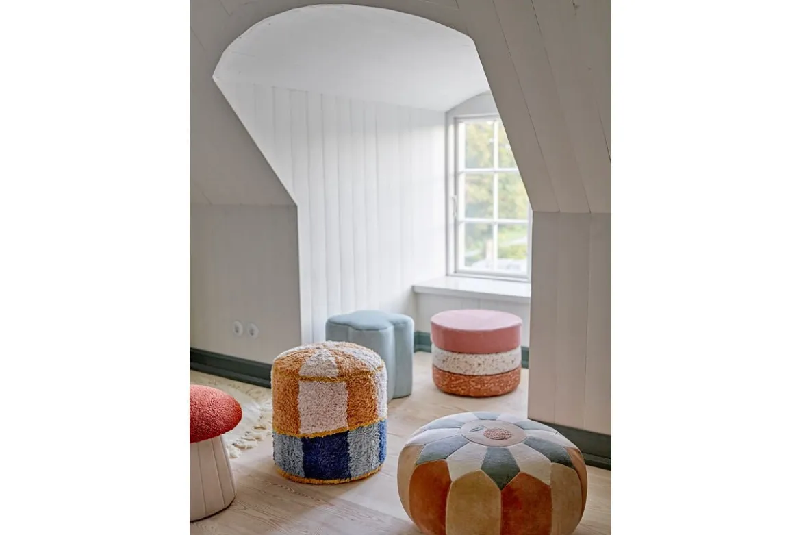 Kinder-Pouf „Olli“ – Baumwolle in warmen Naturtönen