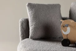 Kindersessel Lunno – Kuscheliger Teddy-Sessel in Grau