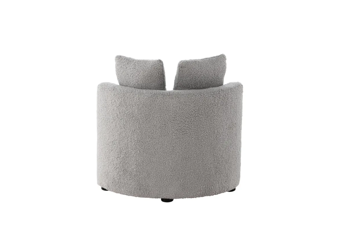 Kindersessel Lunno – Kuscheliger Teddy-Sessel in Grau