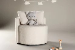 Kindersessel Lunno – Kuscheliger Teddy-Sessel in Weiß