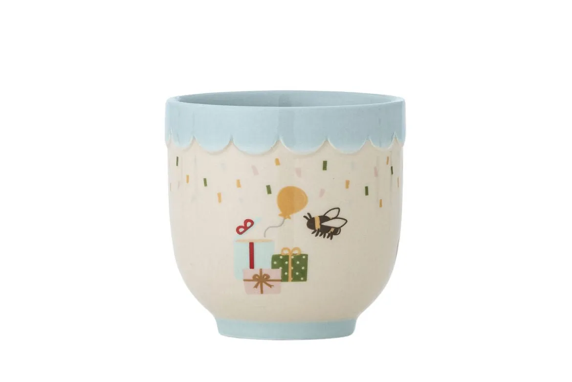 Kinder Tasse Josie - Steingut-Tasse mit Figuren & blauem Inneren