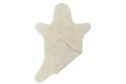 Kinder-Teppich „Björn“ – Weißer Wollteppich in Bärenform