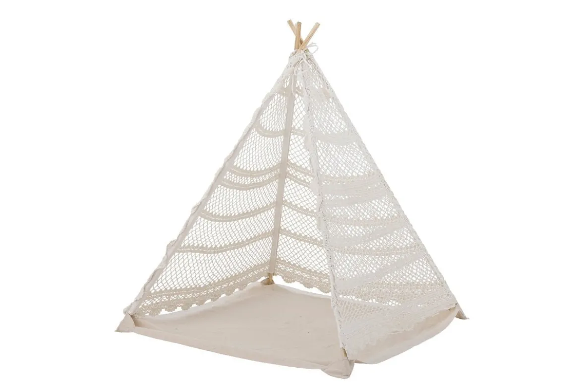 Kinder-Tipi Lumi – Naturfarbene Baumwolle