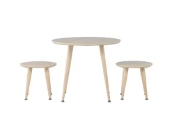 Kindertisch-Set Nordi – Tisch & 2 Hocker im skandinavischen Design
