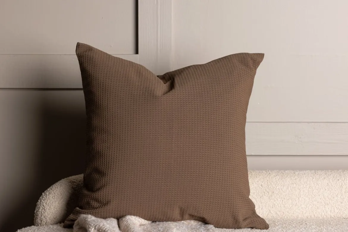 Kissenbezug Agatha - 50x50 cm in Schwarz, Grün und Dunkelbraun