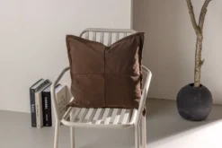 Kissenbezug Budapest - 50x50 cm in Beige, Dunkelgrün und Braun