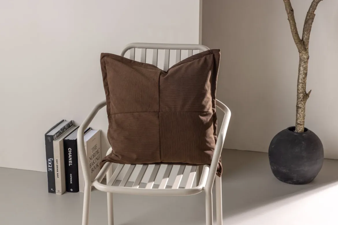 Kissenbezug Budapest - 50x50 cm in Beige, Dunkelgrün und Braun