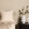 Kissenbezug Moments - 60x60 cm in Beige und Grau aus 100% Baumwolle
