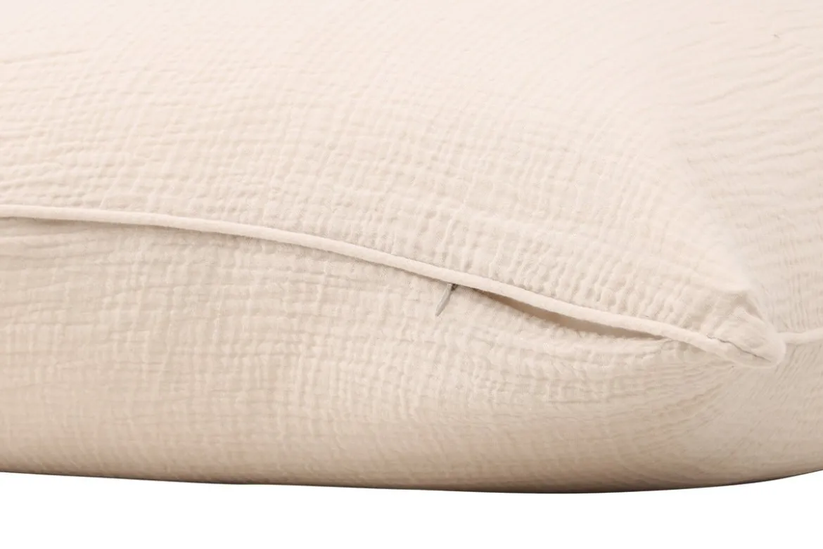Kissenbezug Moments - 60x60 cm in Beige und Grau aus 100% Baumwolle