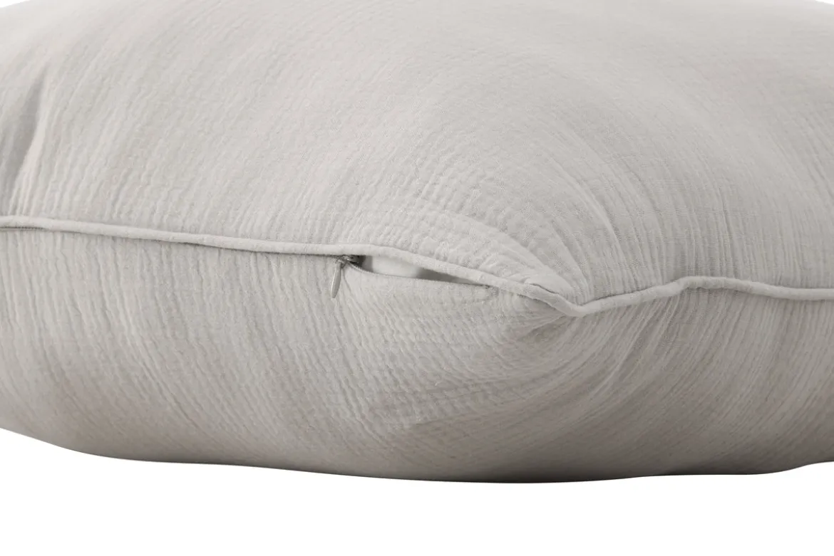 Kissenbezug Moments - 60x60 cm in Beige und Grau aus 100% Baumwolle