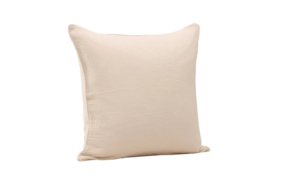 Kissenbezug Moments - 60x60 cm in Beige und Grau aus 100% Baumwolle