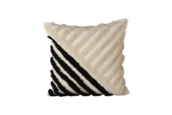 Kissenbezug Zorro - 45x45 cm mit weiß-schwarzem Muster