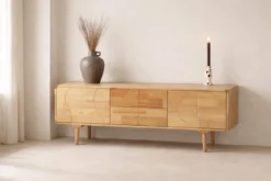 Kommode Feri - 180 cm Sideboard aus Gummibaumholz