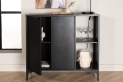 Kommode Nerano – Schwarz, Industrial mit modernem Loft-Charme