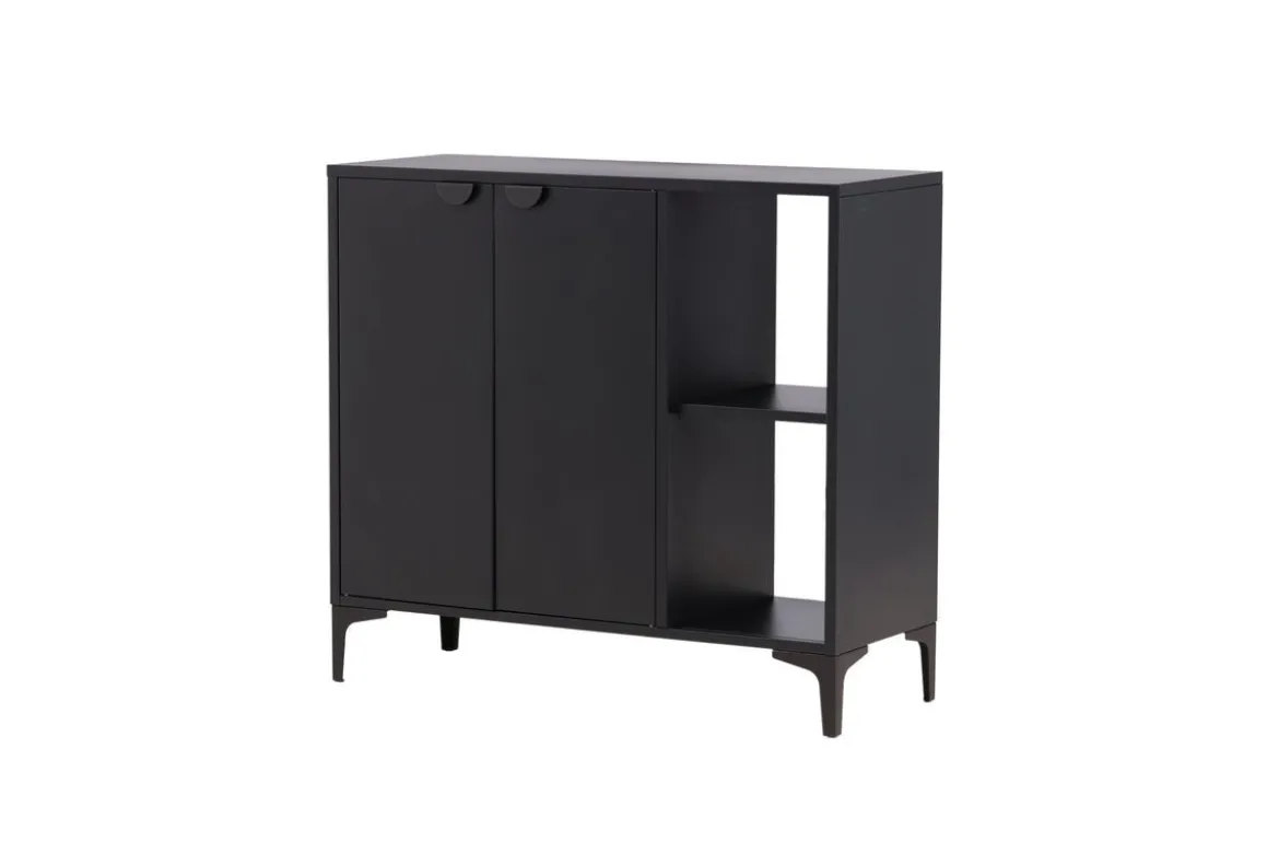 Kommode Nerano – Schwarz, Industrial mit modernem Loft-Charme