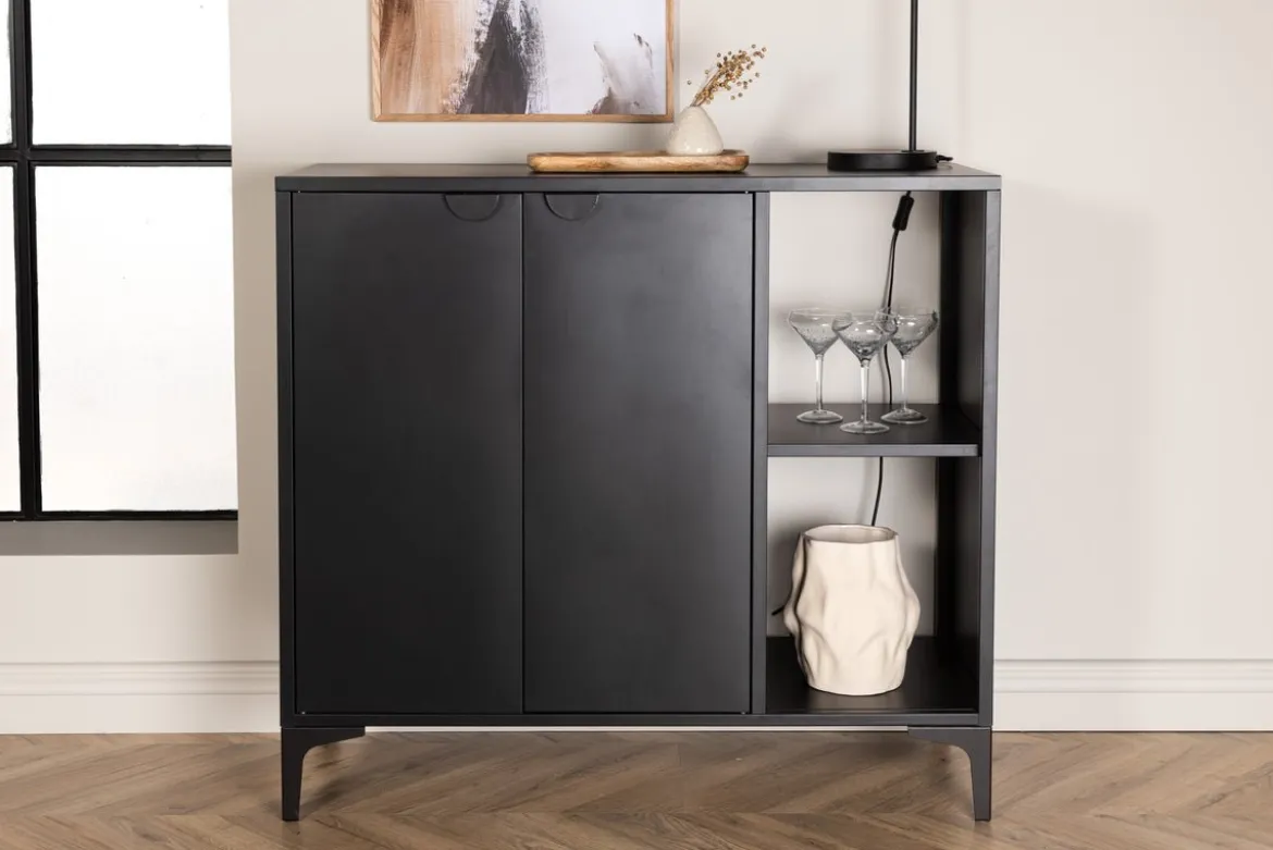 Kommode Nerano – Schwarz, Industrial mit modernem Loft-Charme