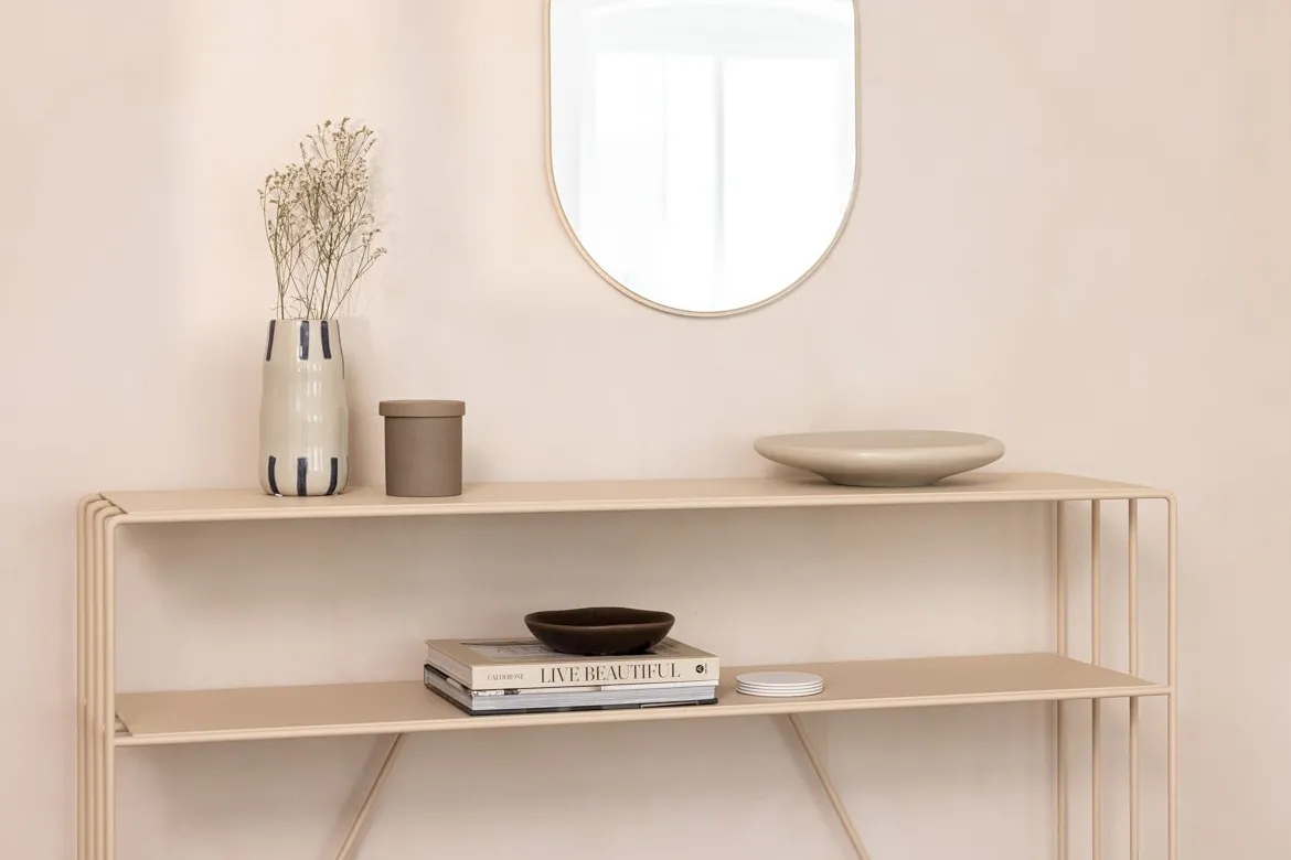Kommode Ria – Metall-Design mit zwei Ablagen